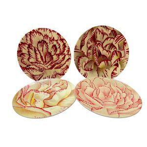 John Derian For Target Melamine Salad Plates Set Of 4 Floral Print Rare Find